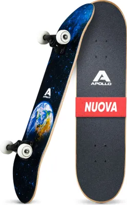 Immagine prodotto di Apollo Skateboard Professionale – per Bambini, Ragazzi, Adulti - Tavola in Legno a 7 Strati –  Medium Concave, ABEC-7, Earth