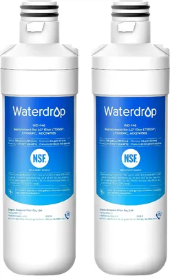 Produktbild von Waterdrop WD-F46 Kühlschrank Wasserfilter, kompatibel mit LG® LT1000P®, ADQ74793501, ADQ74793502, 46-9980, NSF-, 2 Stück