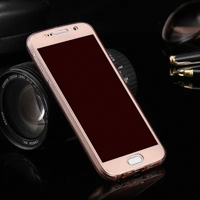 Produktbild von Crystal Case Hülle für Samsung Galaxy S6 Pink Rahmen Full Body