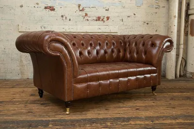 Produktbild von Chesterfield Ledersofa Sofa Couch Polster 2 Sitzer designer Textil Sofas Couchen