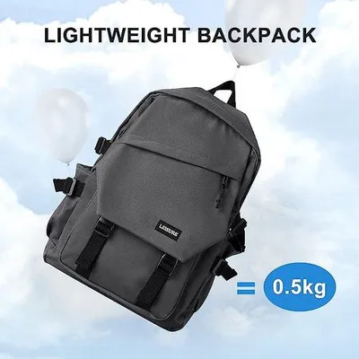 Zdjęcie produktu dla Plecak Unyqoos® – lekki plecak do laptopa i do szkoły, wykonany z wodoodpornego poliestru, przeznaczony dla laptopów do 14 cali, wymiary 41x27x13 cm, waga 0,6 kg, posiada wiele przegródek, wyściełane szelki oraz kieszeń z zamkiem zabezpieczającym przed kradzieżą