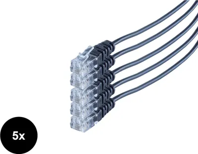 Produktbild von Telefon/-Westernkabel, Rund RJ11 Kupfer VE 5, 1m