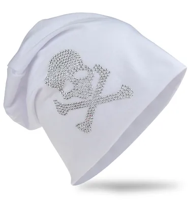 Produktbild von Beanie Muetze Pirat Weiss