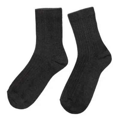 Produktbild von Herren Basic Socken aus Baumwolle Rippe: Natur Farben Anthrazit Größe 39-42