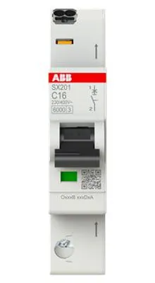 Image de ABB Disjoncteur SX201-C16 Flexline C-Char.6kA 16A 1P (2CDS251003R0164)