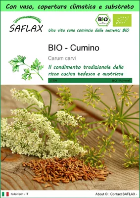 Immagine prodotto di SAFLAX Garden to go - BIO - Cumino - 800 semi - Carum