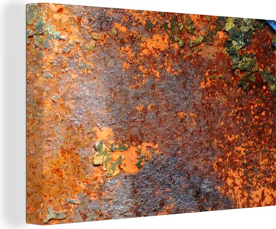 Produktbild von OneMillionCanvasses® - Leinwandbilder - 140x90 cm, Rost - Vintage - Eisen - Industriell, Wandbilder Kunstdruck Wanddekoration - Foto auf Leinwand - Gemälde auf Holzrahmen