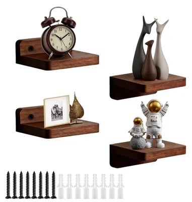 Immagine prodotto di Omgoods - Set di 4 piccole mensole in legno per decorazione e stoccaggio