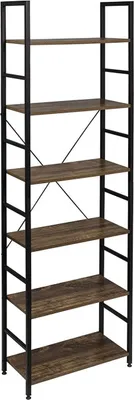 Produktbild von EUGAD Standregal Multifunktionale Regal, 60x28x180cm, Schwarz Vintage