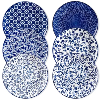 Obrázek produktu pro Sada talířů 6 ks - porcelán - 26,1 cm - salátové a jídelní talíře