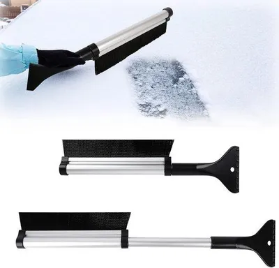 Produktbild von 2-in-1 Eiskratzer und Schneebürste für Auto - Ausziehbar 65 cm mit ergonomischem Griff