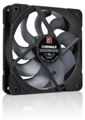 Obrázek produktu pro Noctua NF-A12x25 G2 PWM chromax.black, Ventilátor, 12 cm, 0 ot/min, 1800 ot/min, 107,3 m³/h, Černá