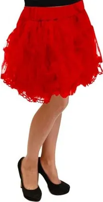 Produktbild von Tüllrock rot Petticoat Karneval Tüll Rock Kostüm Rockabilly