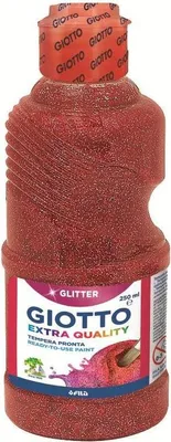 Produktbild von Giotto gouache glitter rot 250 ml Flasche
