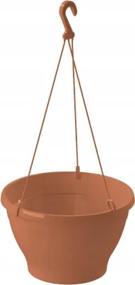 Immagine prodotto di Vaso sospeso rotondo in terracotta e plastica 26x26x16,5 cm 1 pz. Melrose