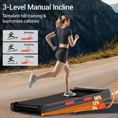 Imagen del producto de Loopband - Cinta de correr - Alfombrilla de entrenamiento - Equipo de fitness - 2,5 CV, funcionamiento silencioso - Inclinación del 9% - Diseño compacto