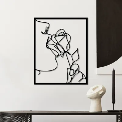 Immagine prodotto di Wallity, Sweetness, accessorio decorativo da parete in metallo, nero, 100 % METALLO, 50 x 40 cm