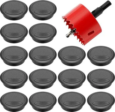 Immagine prodotto di Passacavo nero da 60 mm per tavolo