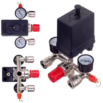 Produktbild von Druckschalter Druckschalterreduzierer 400V Für Kompressor 2 Schnellverbinder