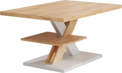 Image de Table basse Vicco Arivo Blanc 90x60cm avec tablette, Model 55341