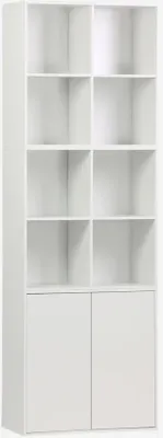 Immagine prodotto di Libreria modulare in legno 3 elementi, 2 ante 8 vani, Bianco