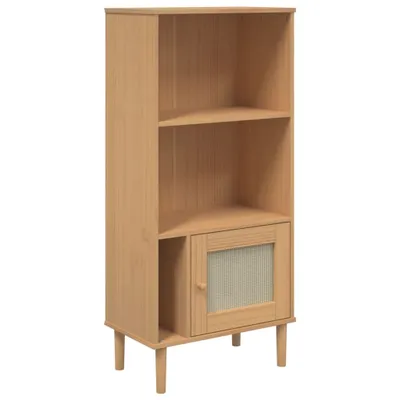 Produktbild von vidaXL Bücherschrank SENJA Rattan-Look Braun 60x35x130 cm Kiefernholz