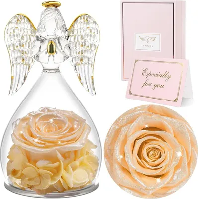 Image de Sunia Rose éternelle Ange en verre Boîte cadeau Noël Saint-Valentin