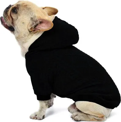 Image de Sweat à capuche bouledogue - Noir L