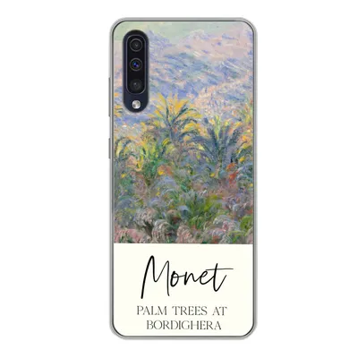 Produktbild von MuchoWow® Handyhülle Schutzhülle Hülle für Samsung Galaxy A50 Monet - Kunst - Palmen in Bordighera Silikon Softcase Handy Hülle - Mobiltelefonhülle