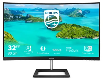 Obrázok produktu pre Philips E Line 322E1C/00, 80 cm (31.5"), 1920 x 1080 px, Full HD, LCD, 4 ms, Čierna