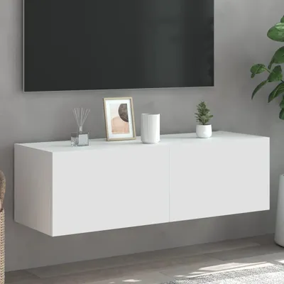 Produktbild von vidaXL TV-Wandschrank mit LED-Leuchten Weiß 100x35x31 cm