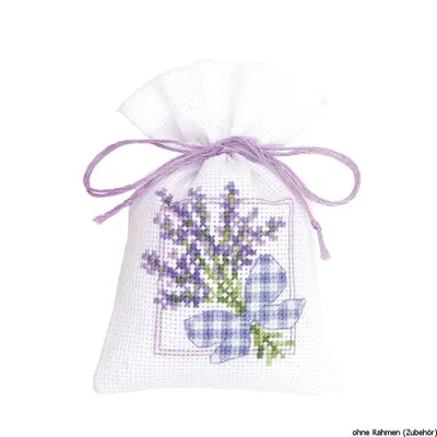 Produktbild von Vervaco Stickpackung Zählmuster "Kräutertütchen "Lavendel mit Schleife"