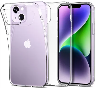 Produktbild von Mobigear Basics, transparente Schutzhülle für iPhone 14, flexibles TPU-Rückseitenetui