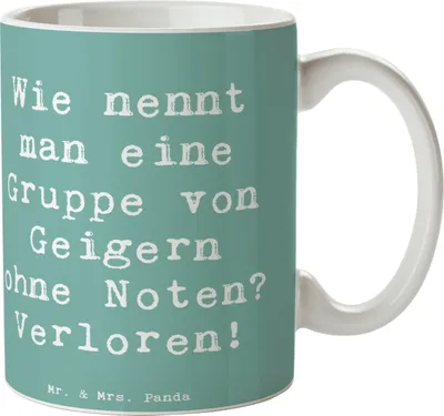 Produktbild von Mr. & Mrs. Panda Pott Spruch Verlorene Geiger - Meeresbrise - Geschenk, Tasse mit, Teepott, Violine, Musik, Keramiktasse, Notenlesen, Musiker, Instrumente, Kaffeetasse