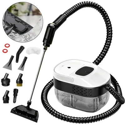 Produktbild von Dampfreiniger mit 3-fach verstellbarem Griff, 1,6 L Wassertank, 15 Sek. Aufheizzeit, Hand-Dampfreiniger für Küche, Bad & Fahrzeugpflege