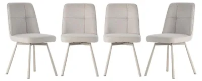 Image de CALICOSY - Lot de 4 chaises pivotantes en tissu H85,5 cm - IONA