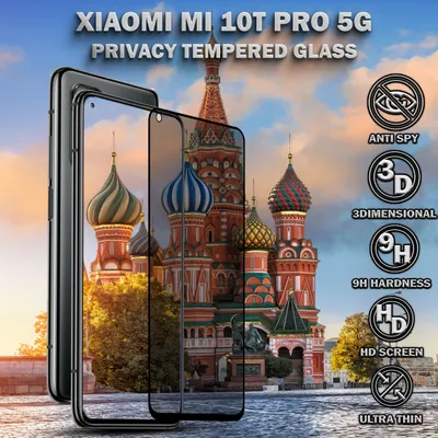 Obrázok produktu pre 1-balenie Xiaomi Mi 10T Pro (5G) Ochranné sklo na displej Privacy - Tvrdené sklo 9H - Super kvalita 3D