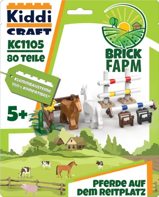 Produktbild von Dark Side Bricks GmbH Kiddicraft KC1105 Pferde auf dem Reitpla