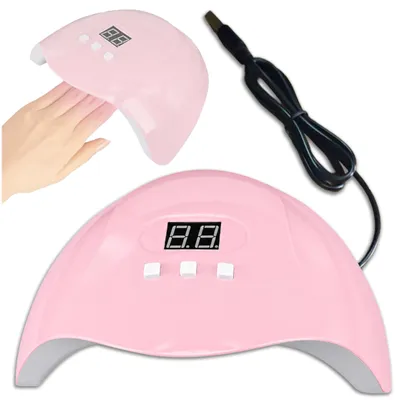 Produktbild von KRUMAD UV LED Nagellampe, Lampe für Gelnägel, Nageltrockner LED UV Lampe für Nägel, Lichthärtungsgerät Aushärtungswerkzeug für Fingernägel, Rosa