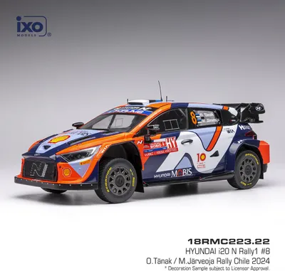 Produktbild von Hyundai i20 N Rally1 #8 O.Tänak/ M.Järveoja Rally Chile 2024 IXO 1:18
