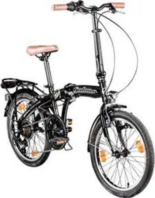 Produktbild von Galano Parklane Klapprad für Erwachsene 150 - 185 cm Klappfahrrad mit Beleuchtung StVZO und 6 Gängen Faltrad Fahrrad