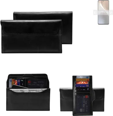 Produktbild von K-S-Trade Handy Hülle kompatibel mit Motorola Moto G32 Schutz Hülle Tasche Schutz Case Handytasche Kunstleder schwarz, 1x