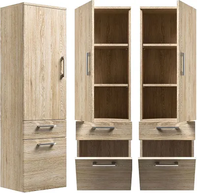 Produktbild von Hochschrank RIMAO-100 Eiche hell, B x H x T ca.: 35,20 x 120 x 35,80 cm