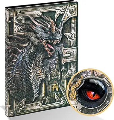 Produktbild von ANTCOOL 3D-Tagebuch, Notizbuch, Fantasy-Leder, Vintage-Tagebuch, geeignet für Dungeons and Dragons, RPG-Player, Antik-Notizblock, A5, Reisetagebuch für Männer, Jungen und Kinder, Drachenliebhaber