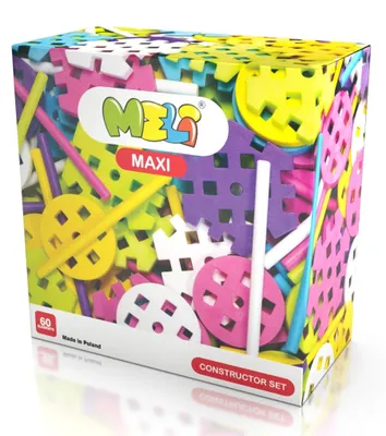 Productafbeelding van Klocki Meli Maxi Roze Constructieset, 60 onderdelen - set voor kinderen vanaf 2 jaar