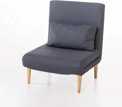 Produktbild von Happy Home Schlafsessel mit Kissen, klappbarer Relax Gästesessel im modernen Retro-Design, platzsparend multifunktional