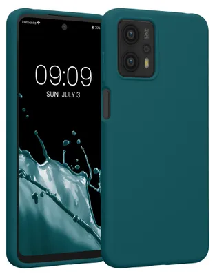 Produktbild von kwmobile Handyhülle für Motorola Moto G23 / Moto G13 Hülle - Case Silikon - Kabelloses Laden - Schutzhülle Cover in Petrol