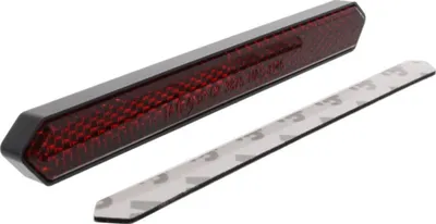 Produktbild von Roter Rückstrahler 134x15x9 mm selbstklebend mit E-Prüfzeichen für Motorrad