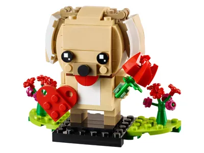 Zdjęcie produktu dla LEGO BrickHeadz Valentine's Puppy, Zestaw do budowania, 10 lat(a), 147 szt.