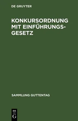 Produktbild von Konkursordnung mit Einführungsgesetz